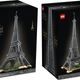 The front and back of the Lego Eiffel Tower packaging.